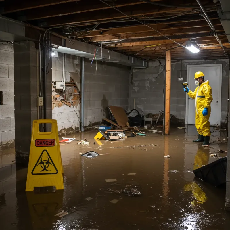 Flooded Basement Electrical Hazard in Salisbury, MD Property