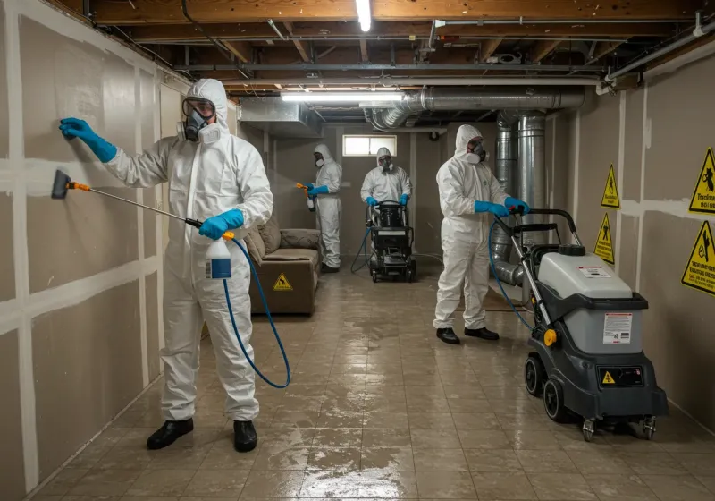 Basement Moisture Removal and Structural Drying process in Salisbury, MD